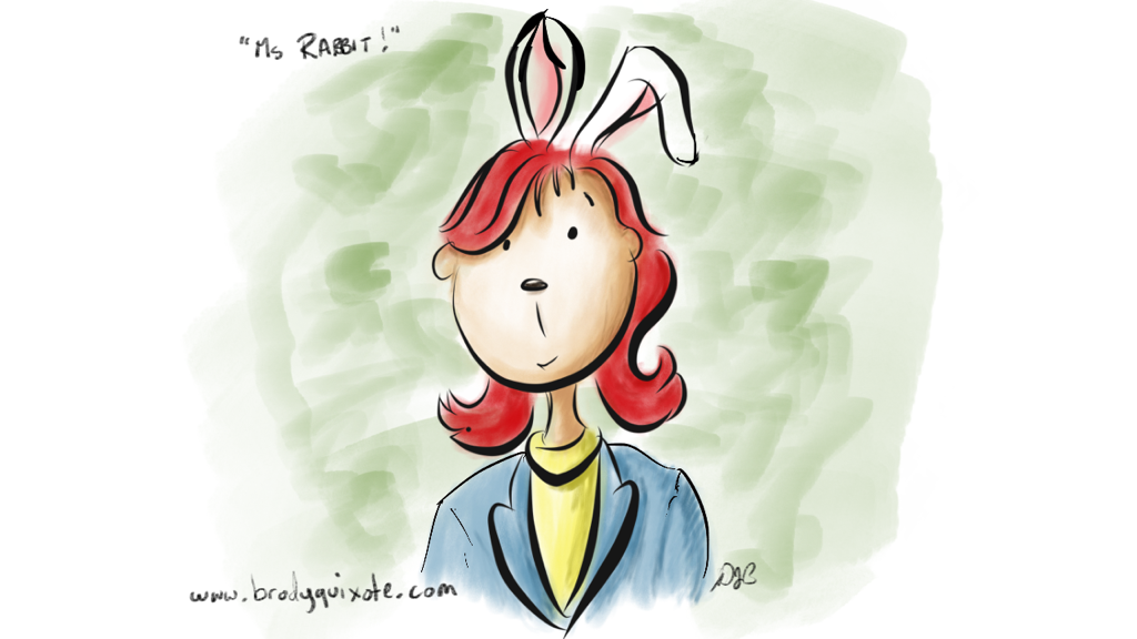 An illustration of Ms Rabbit from the Little Tickles collection by brodyquixote. 