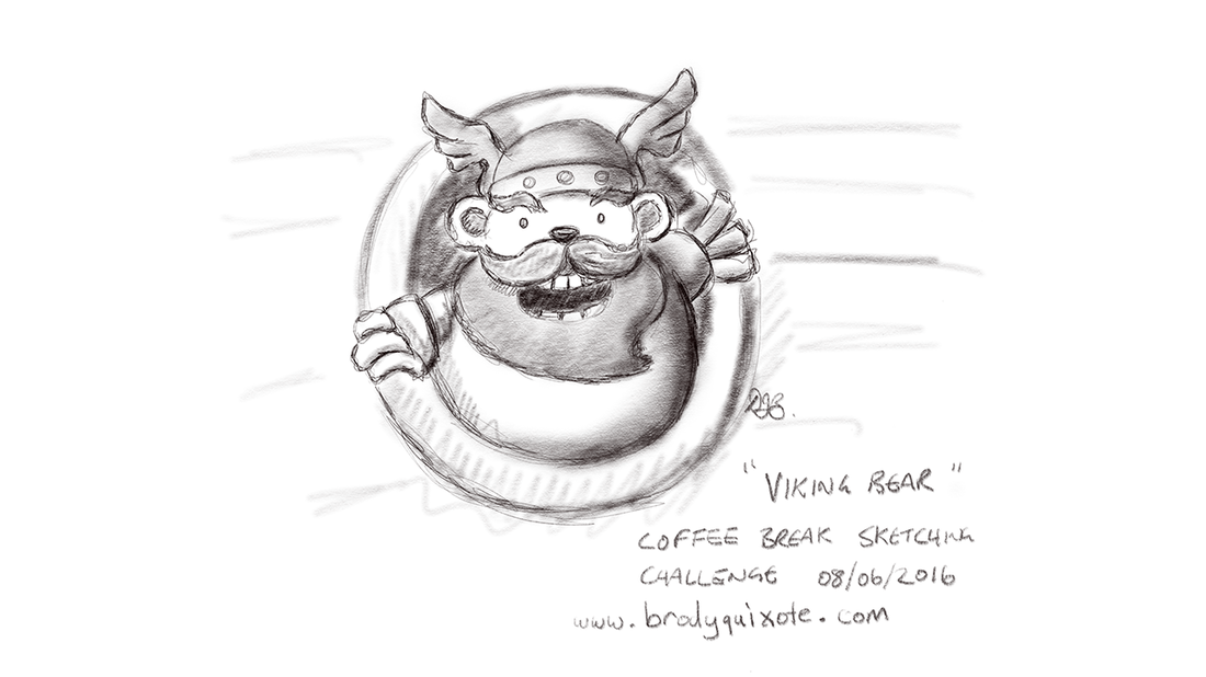 Viking Bear drawn by brodyquixote as part of the Coffee Break Sketching Challenge