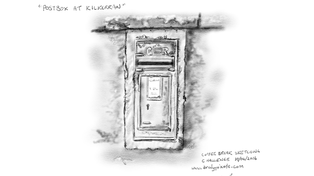 Sketch Of Magic Postbox, Kilkerran Road, Campbeltown