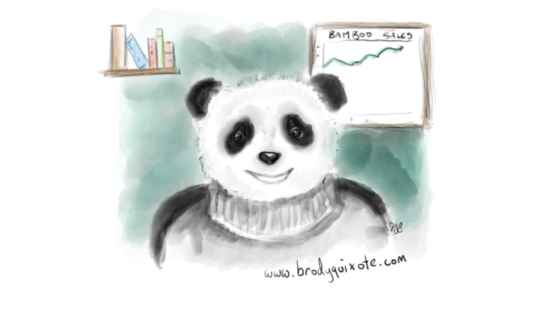 An illustration of a panda employee of the month by brodyquixote