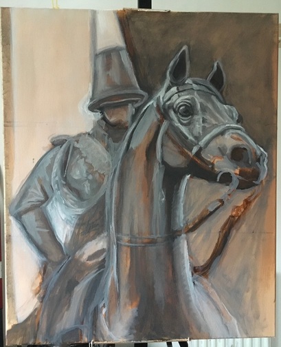 Photograph of day three of the Duke Of Wellington painting by brodyquixote