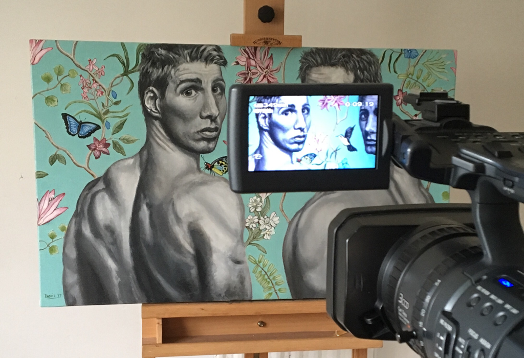 A still of a video camera filming brodyquixotes painting 