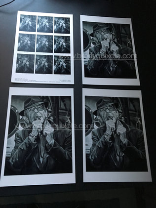 Photograph of Leonard Cohen limited edition print.