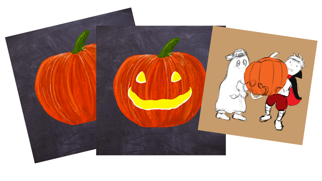 Some pumpkin illustration works in progress by brodyquixote